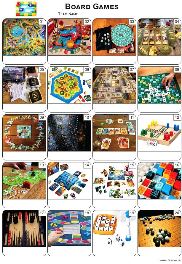 Bumper Quiz Pack 878 - Ten rounds including: Mixed Bag, Food and Drink, History, Blockbusters, Science and Nature, Films, Sport, Art and Literature, TV, Wipeout Round and a Board Games Picture Round.