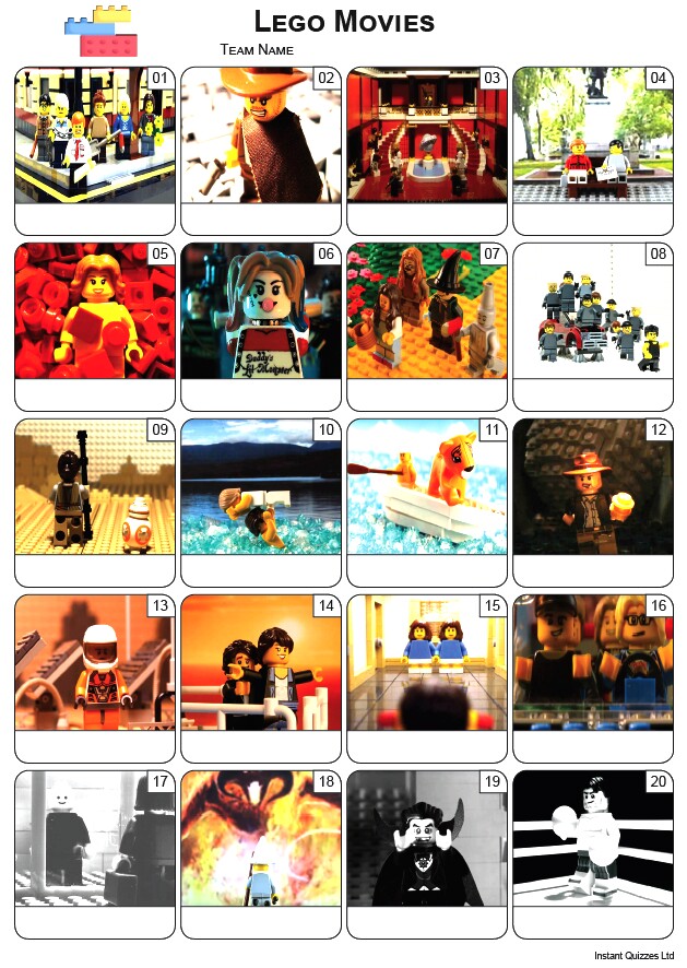 Lego Movies Picture Quiz - PR2552