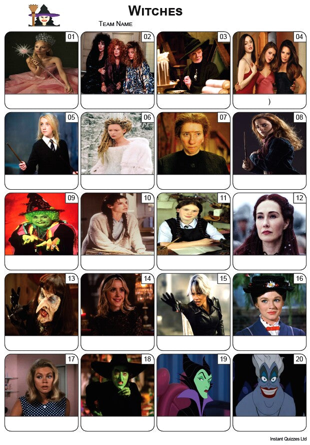 Witches Picture Quiz - PR2574