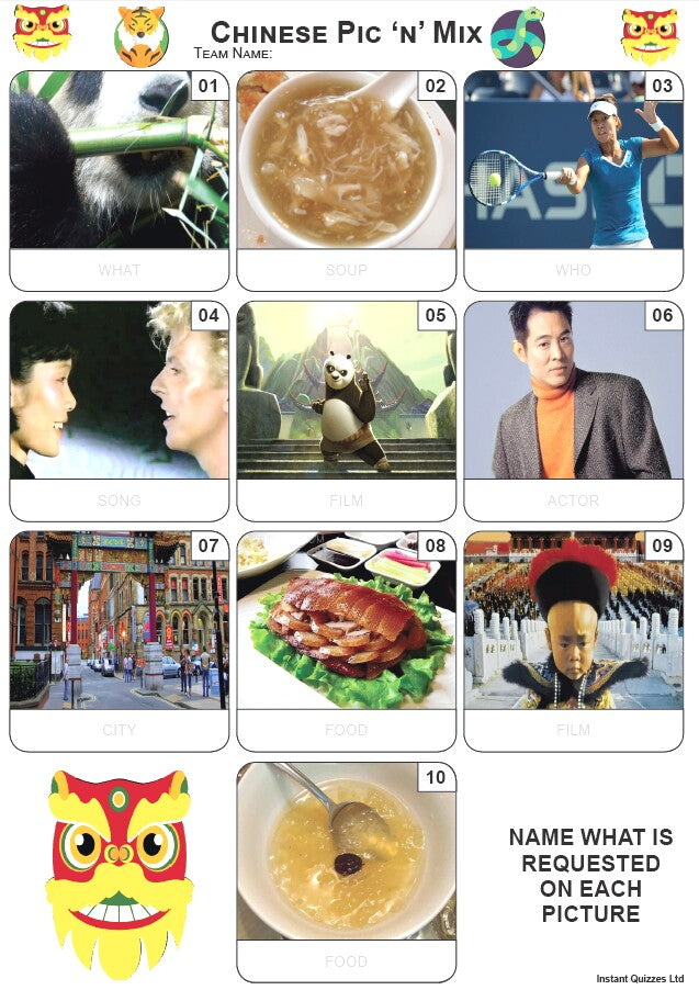 Chinese Pic 'N' Mix Mini Picture Quiz - Z4138