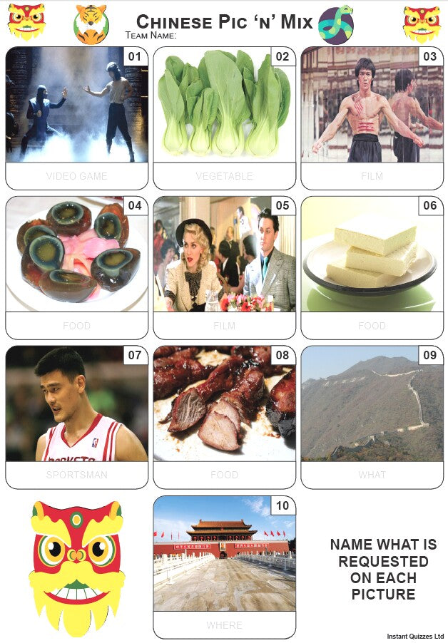 Chinese Pic 'N' Mix Mini Picture Quiz - Z4141