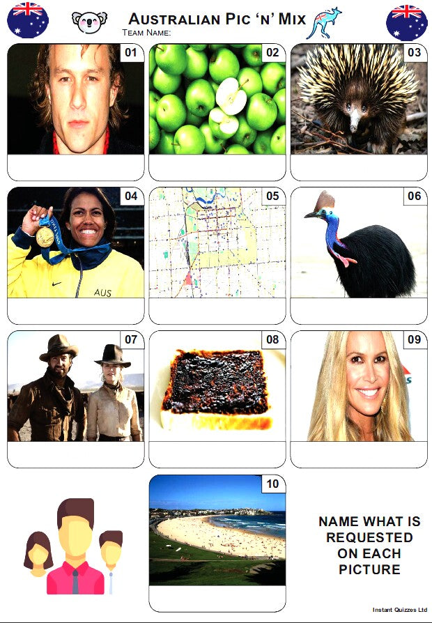 Australian Pic 'N' Mix Mini Picture Quiz - Z4144