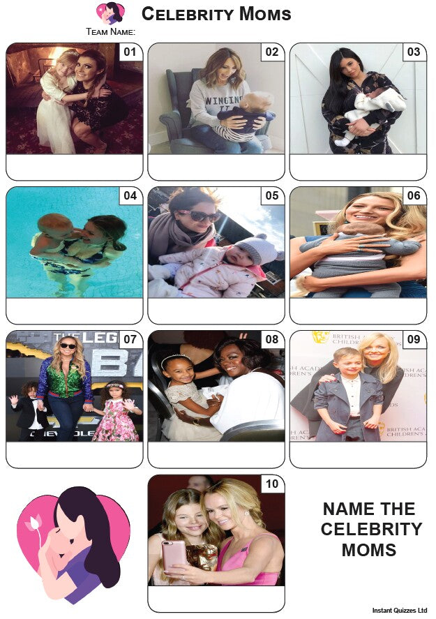 Celebrity Moms Mini Picture Quiz - Z4168