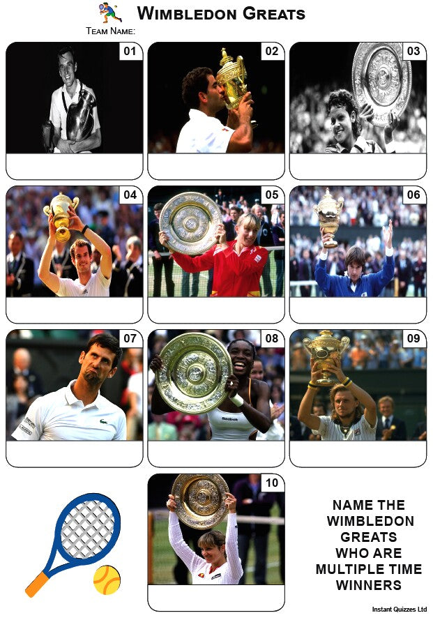 Quiz Pack 3436 - Five rounds including: Films of the 2010s, Science And Nature, Art and Literature, April Fools Jokes, Mixed Bag/General Knowledge and a Wimbledon Greats Picture Round.