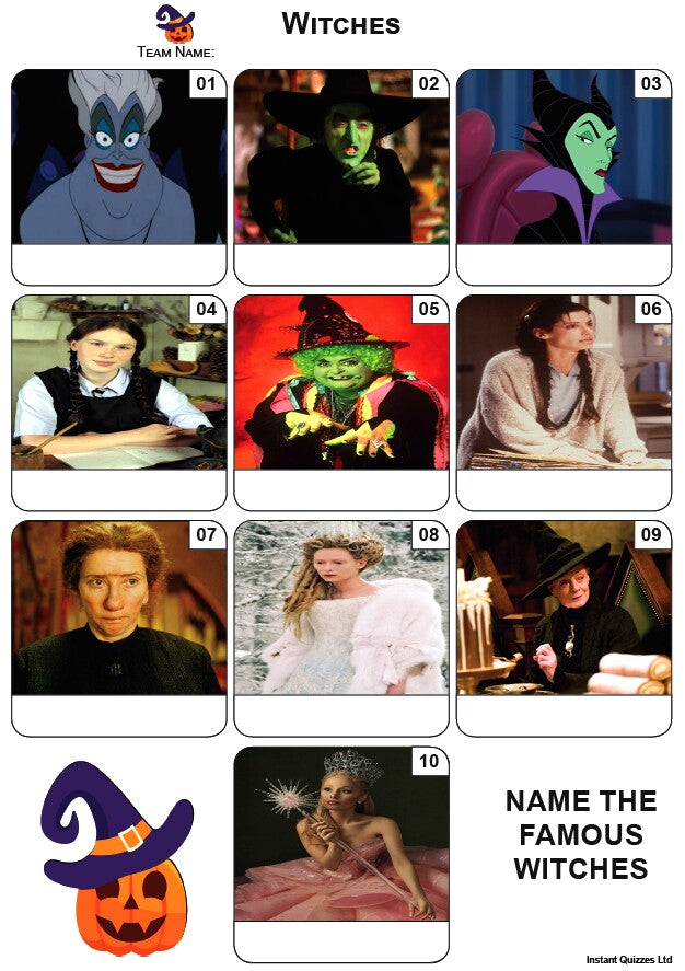 Witches Mini Picture Quiz - Z4230