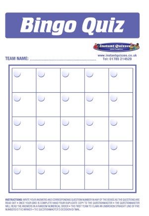 Valentine Bingo Quiz Pack 1