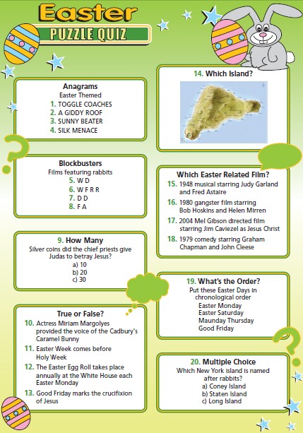 Easter Puzzle Quiz - HO267