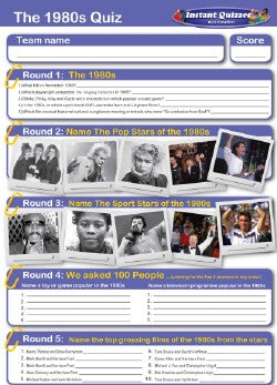 1980s Handout Quiz