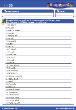 1-30 Handout Quiz