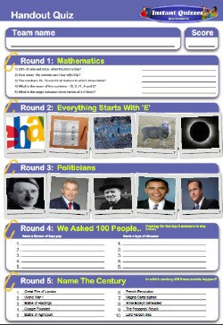 Junior Handout Quiz 6