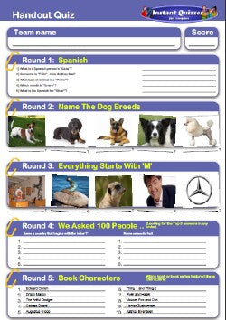 Junior Handout Quiz 8