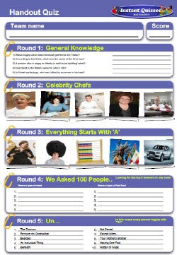 Junior Handout Quiz 11