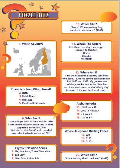Handout Quiz 236 - Puzzle Quiz