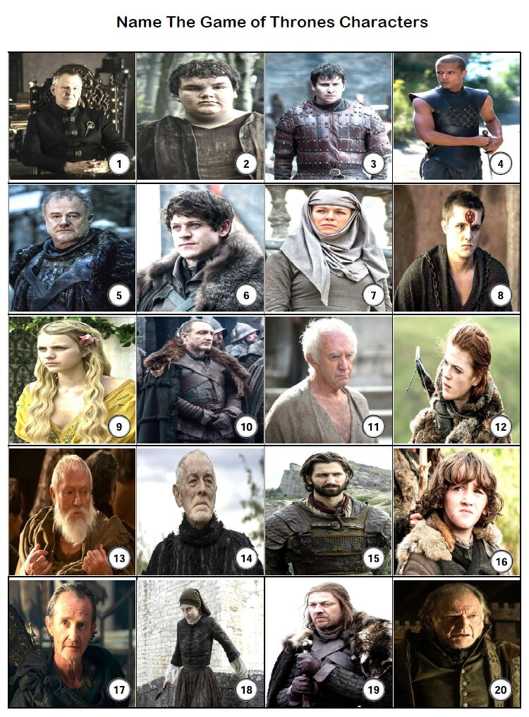 Game of Thrones Bumper Quiz