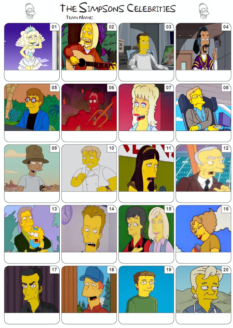 The Simpsons Bumper Quiz