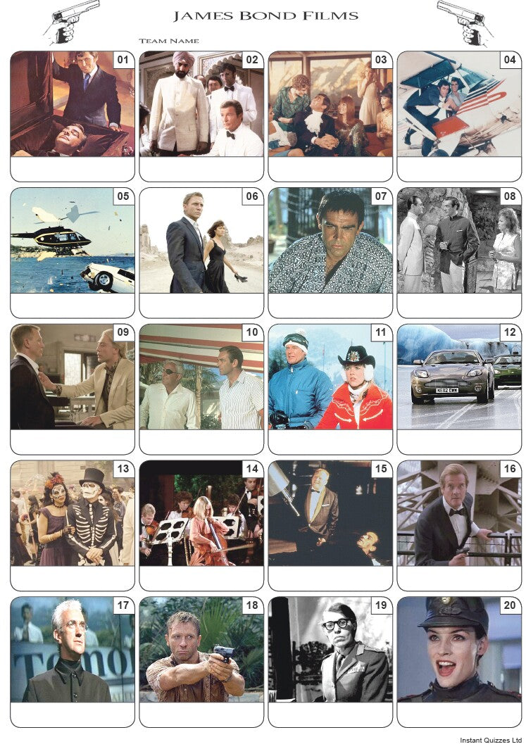 James Bond Films Picture Quiz - PR2085