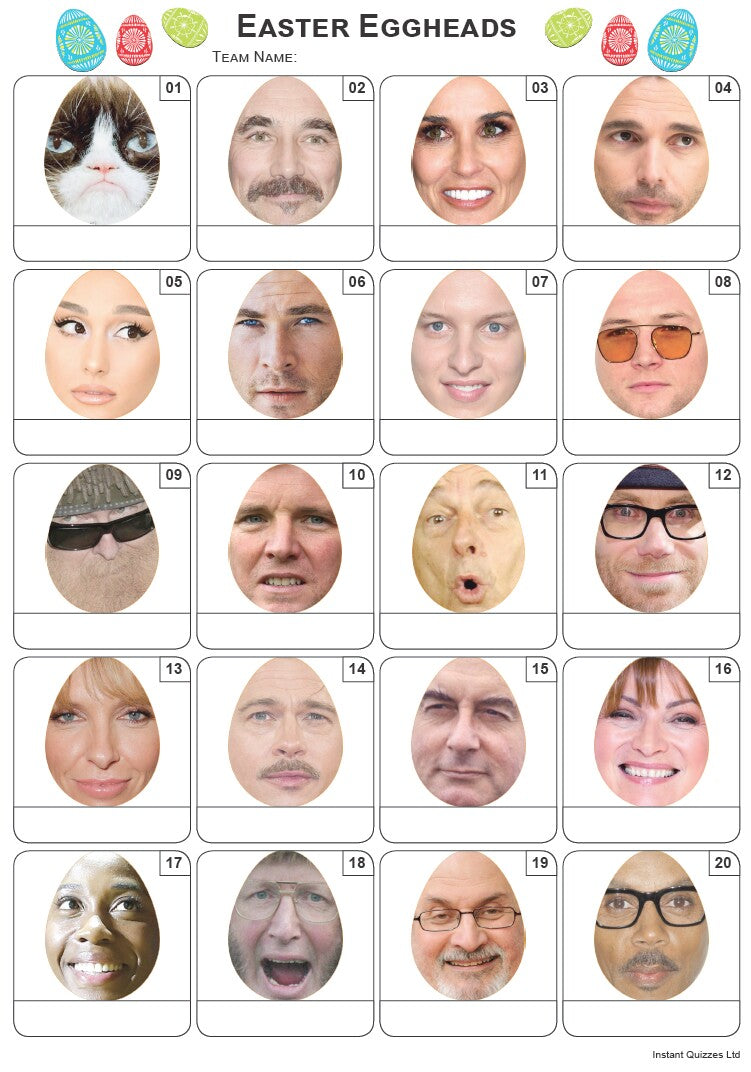 Easter Eggheads Picture Quiz - PR2151
