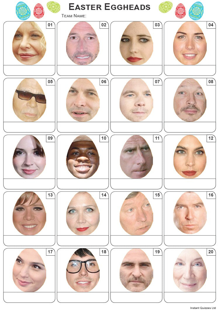 Easter Eggheads Picture Quiz - PR2152
