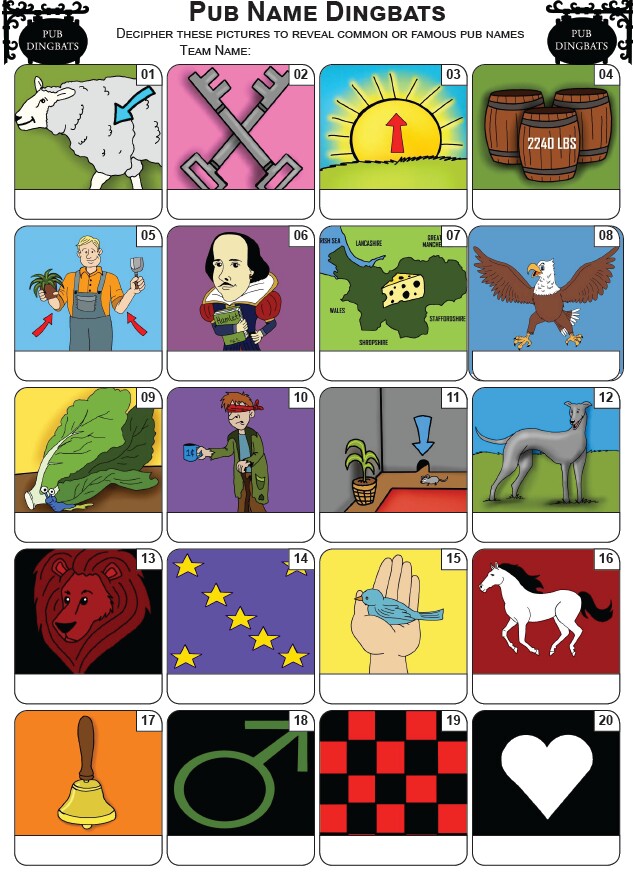 Pubs Picture Quiz - PR2177