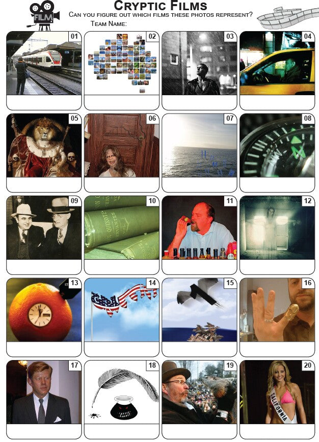 Cryptic Films Picture Quiz - PR2198