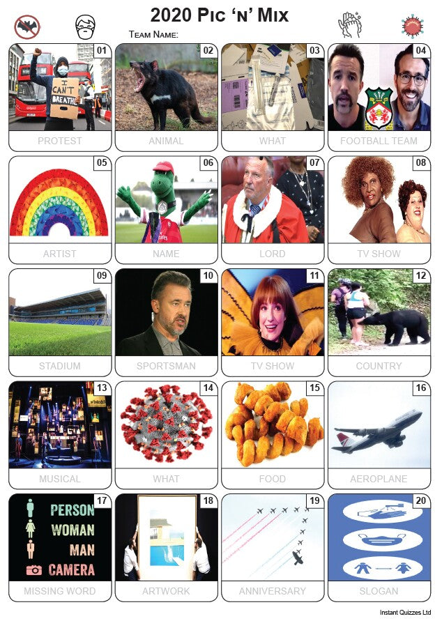 Pic 'n' Mix 2020 Picture Quiz - PR2241