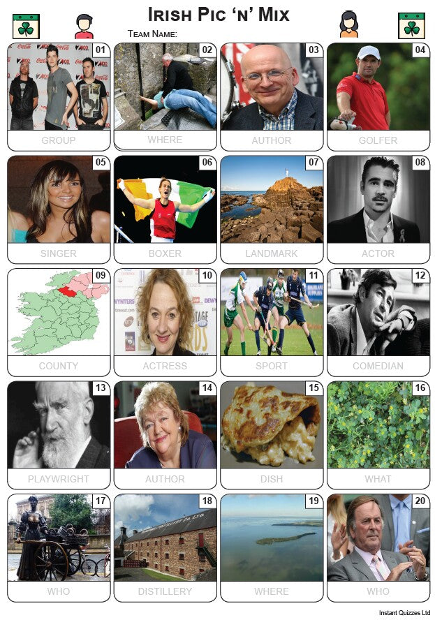 Irish Pic 'n' Mix Picture Quiz - PR2259