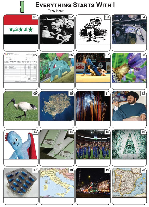 Everything Starts With 'I' Picture Quiz - PR2276