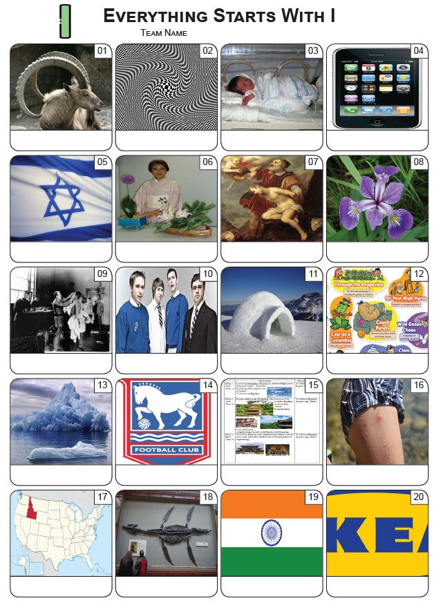 Everything Starts With 'I' Picture Quiz - PR2277