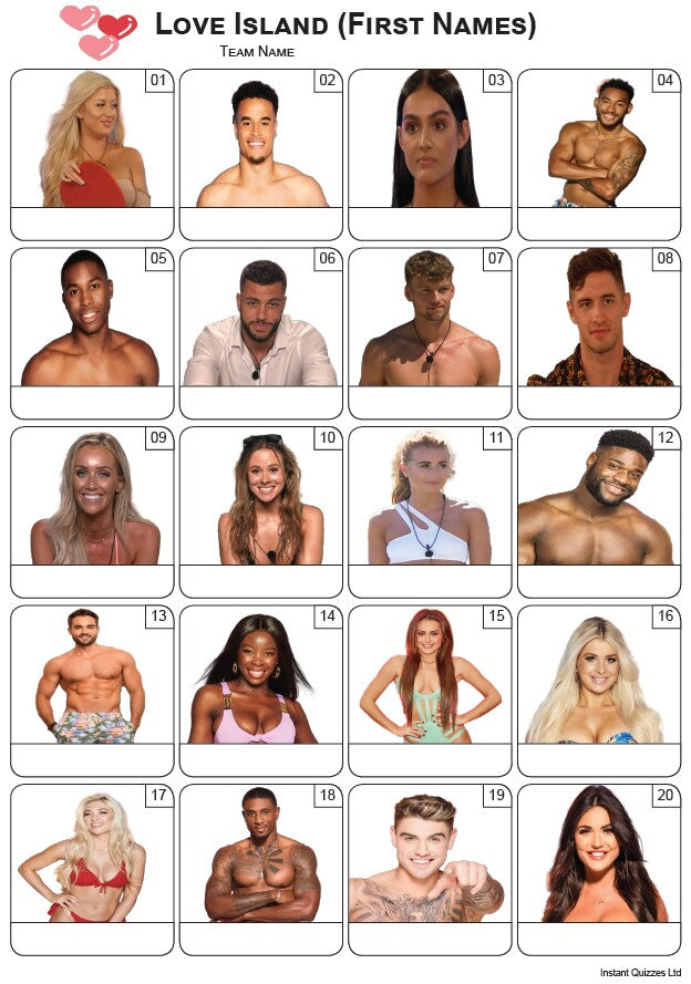 Love Island Picture Quiz - PR2294