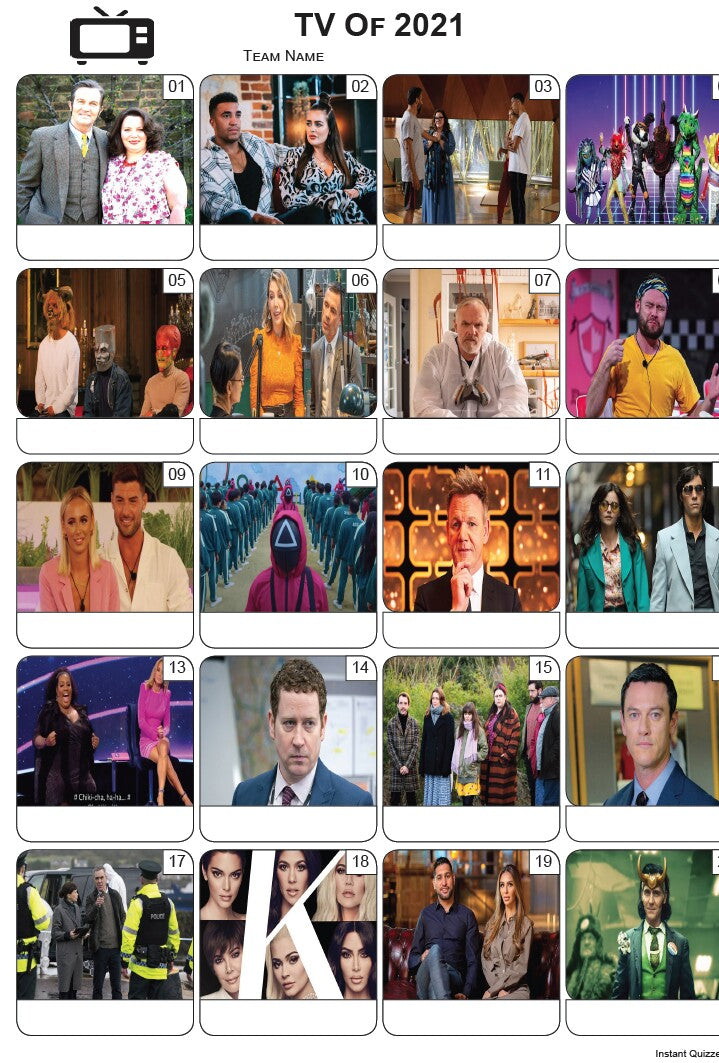 TV of 2021 Picture Quiz - PR2332