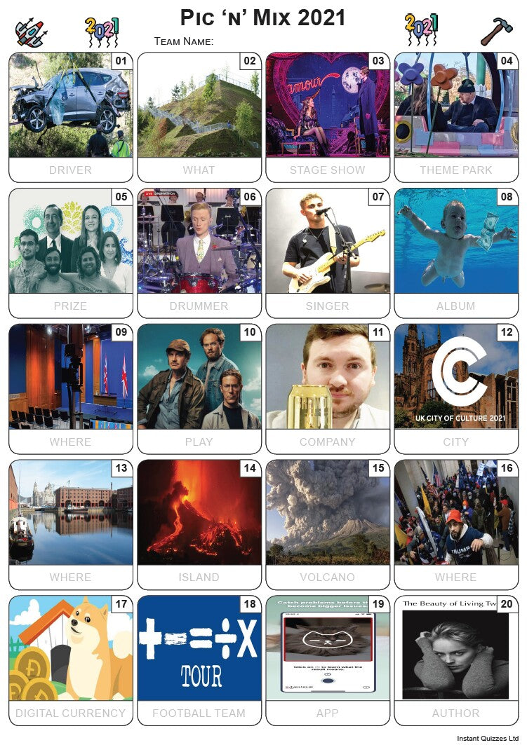 Pic 'n' Mix 2021 Picture Quiz - PR2333