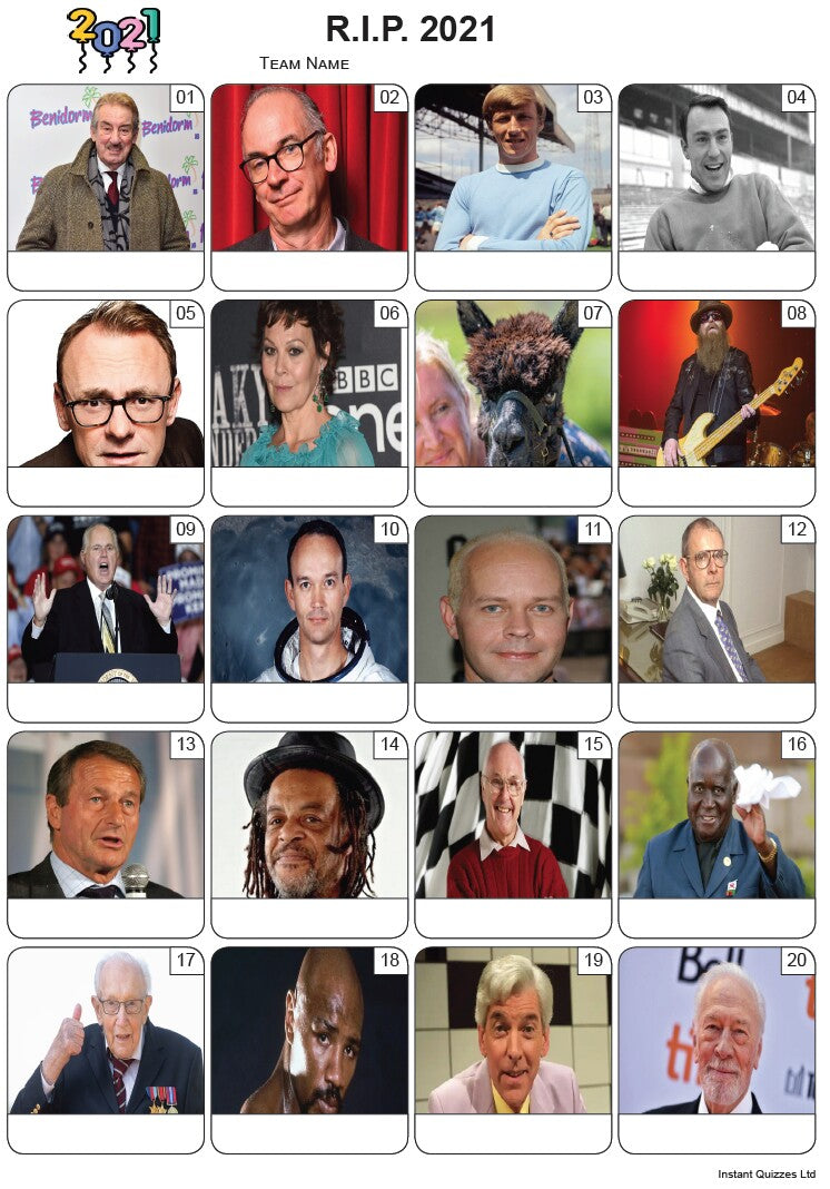 RIP 2021 Picture Quiz - PR2335