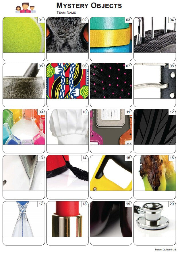 Mystery Objects Picture Quiz - PR2370