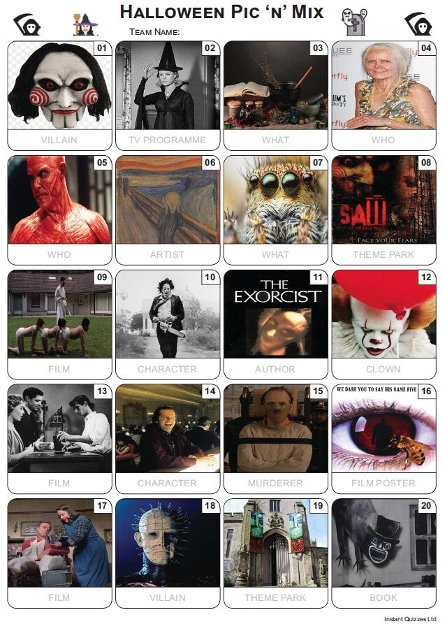 Halloween Pic 'n' Mix Picture Quiz - PR2384