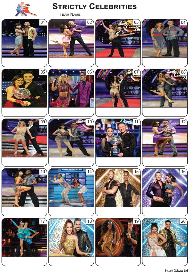 Strictly Come Dancing Picture Quiz - PR2387