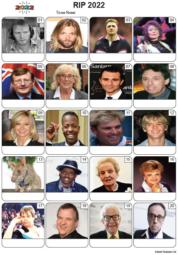 RIP 2022 Picture Quiz - PR2403