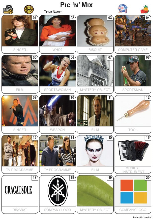 Pic 'n' Mix Picture Quiz - PR2427