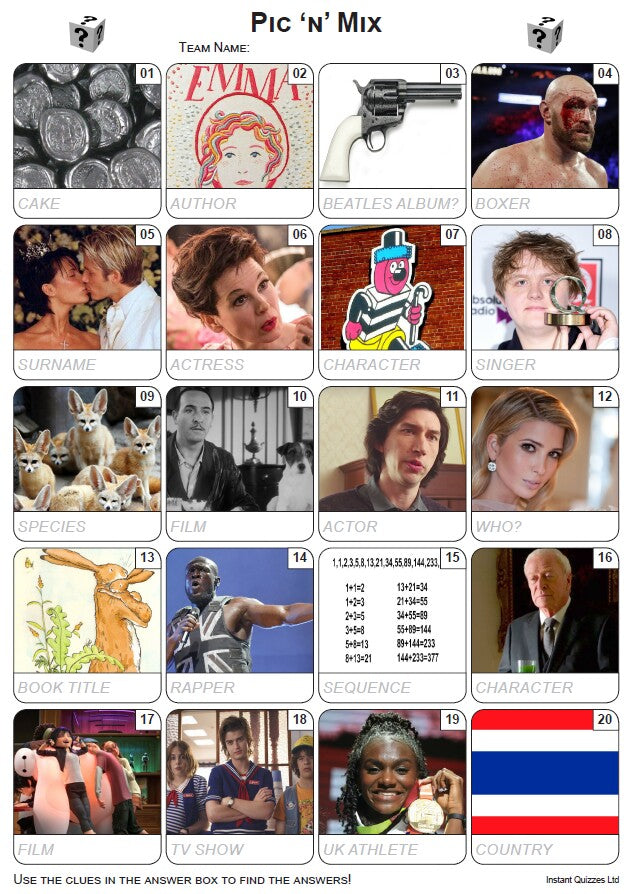 Pic 'n' Mix Picture Quiz - PR2439