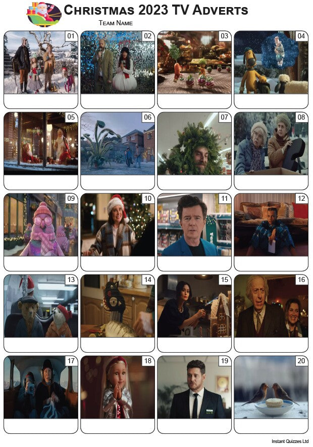 Christmas 2023 TV Adverts Picture Quiz - PR2457