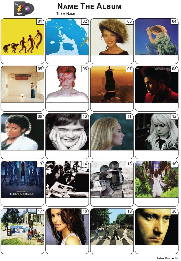 Albums Picture Quiz - PR2472