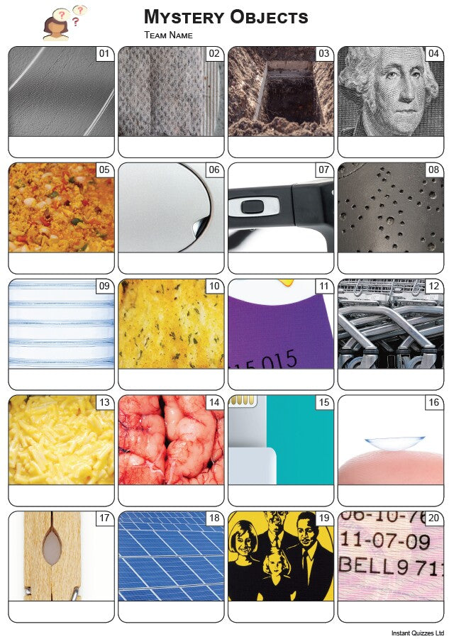 Mystery Objects Picture Quiz - PR2475