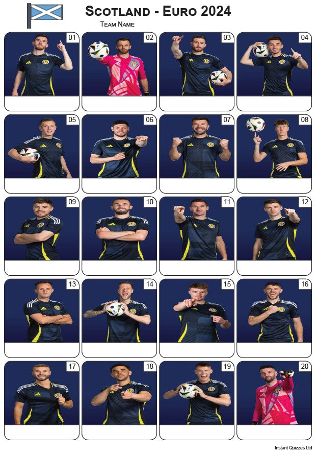 Scotland Euro 2024 Picture Quiz - PR2488