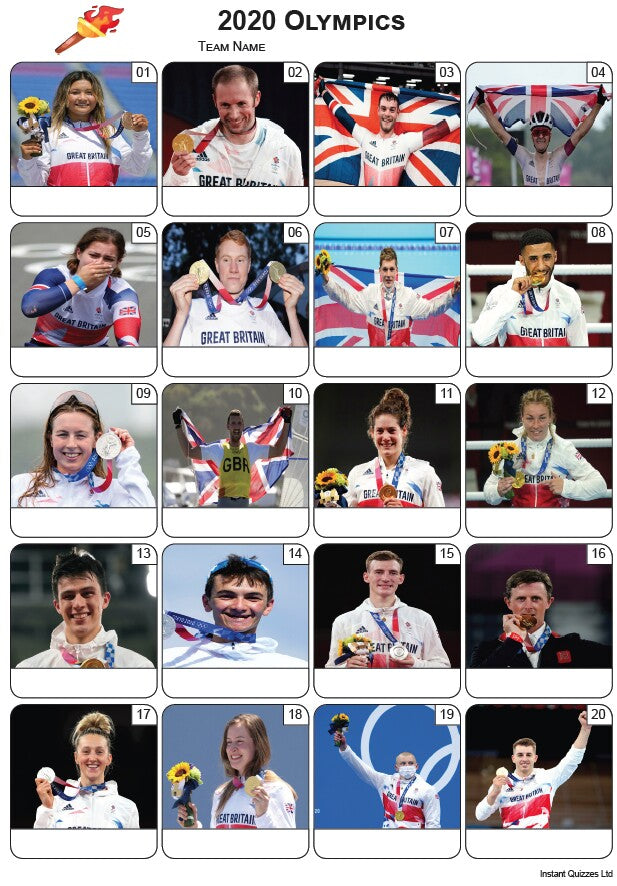 Team GB Medallists Tokyo 2020 Picture Quiz - PR2493