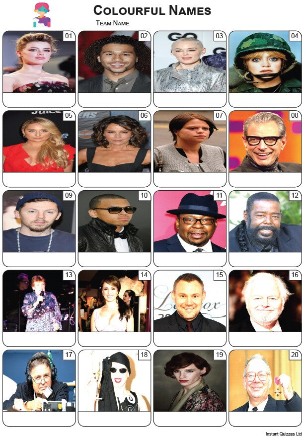 Colourful Names - Picture Quiz PR2496