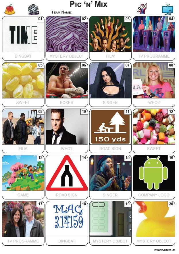 Pic 'n' Mix Picture Quiz PR2498