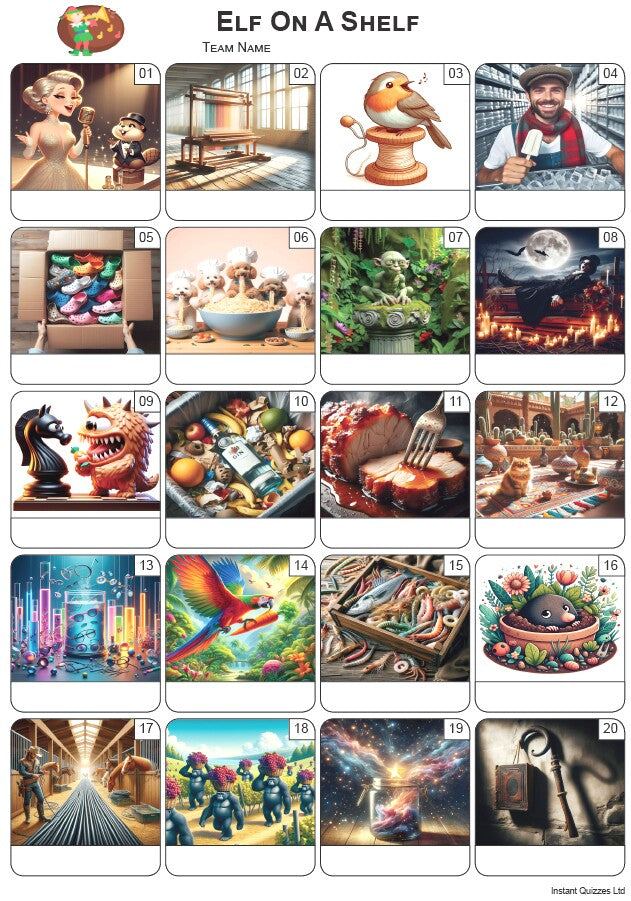 Elf On A Shelf Picture Quiz - PR2517