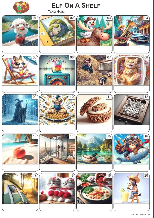 Elf On A Shelf Picture Quiz - PR2518