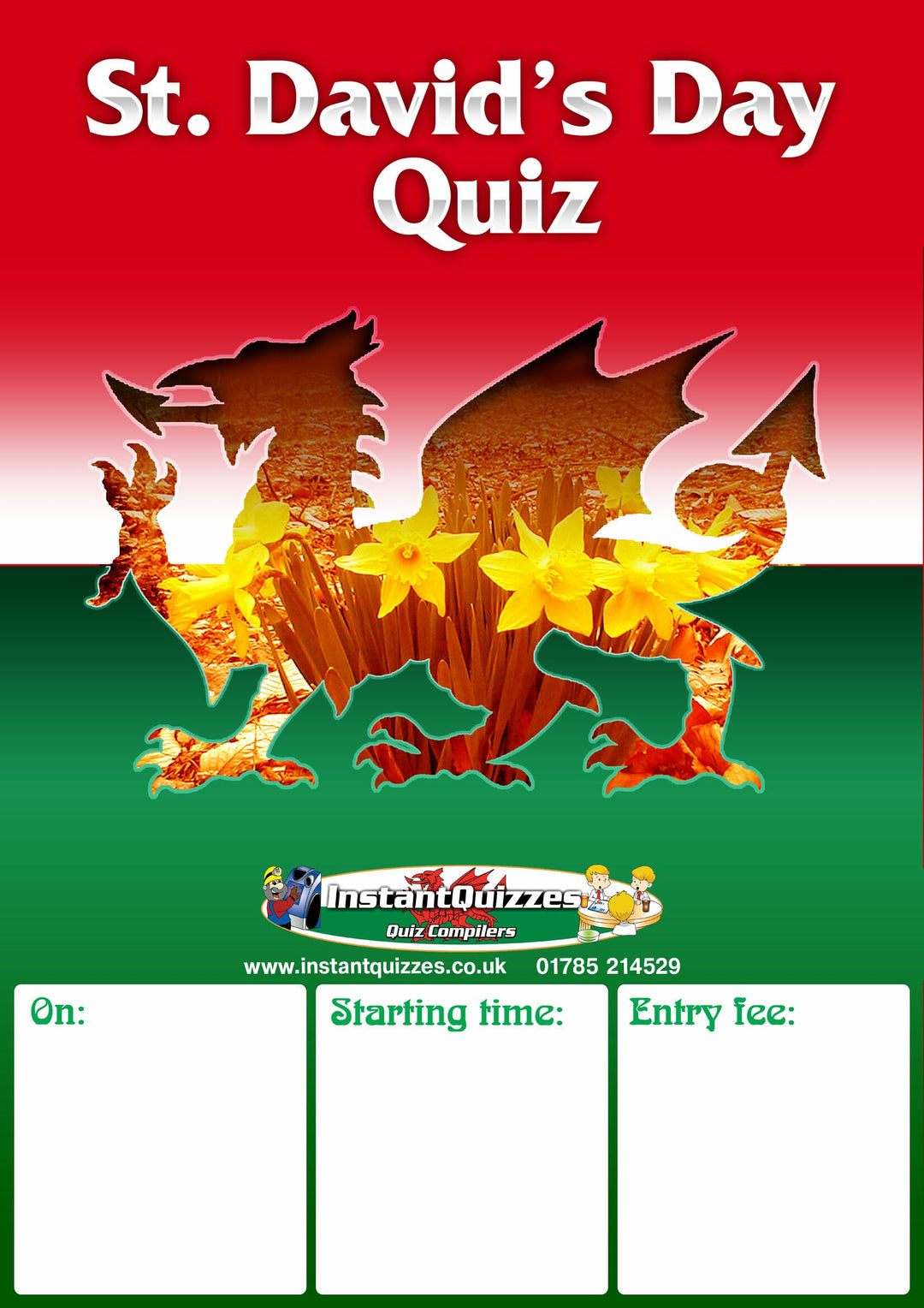 Free Saint David's Day Quiz Poster