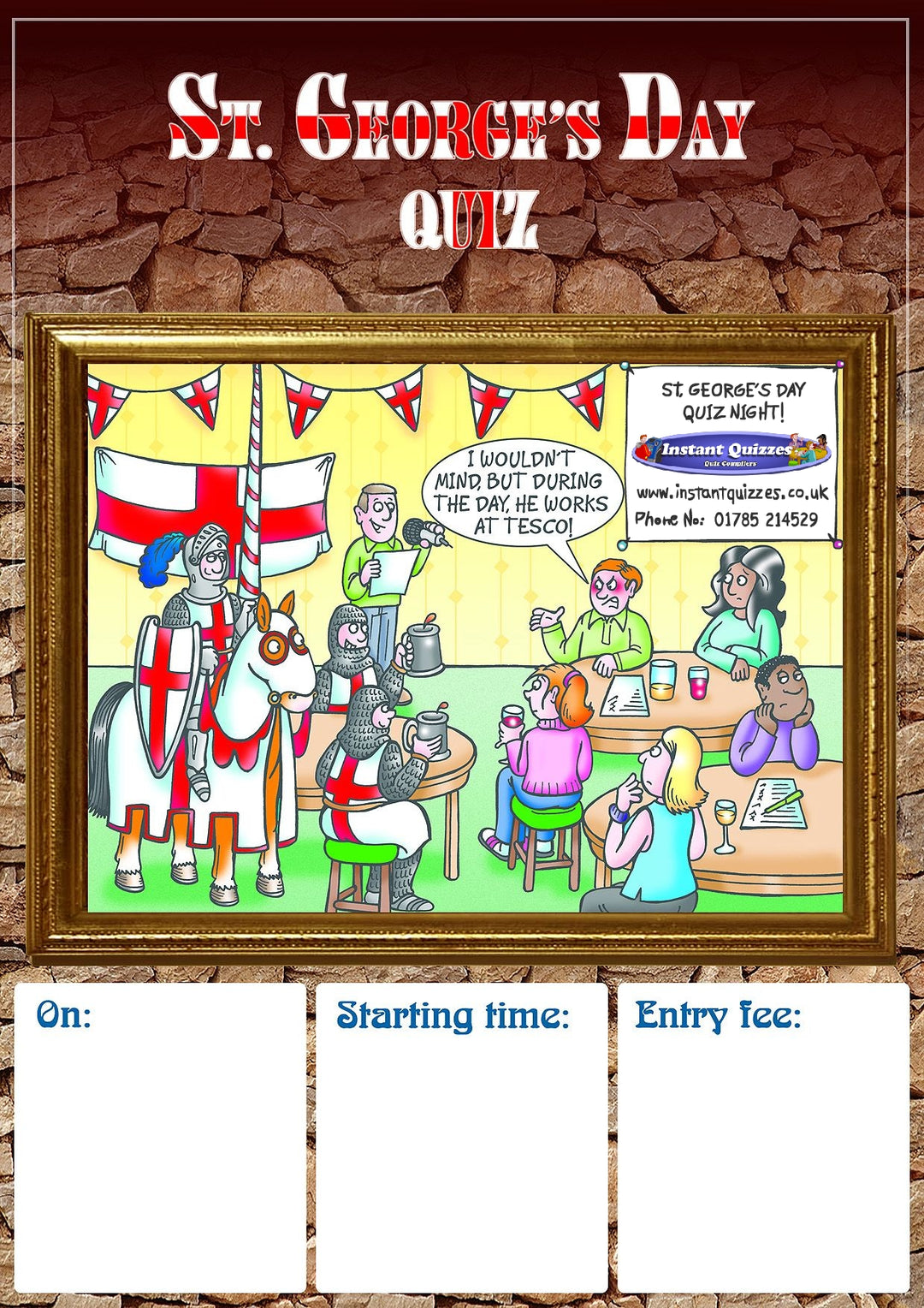 Free Saint George's Day Quiz Poster