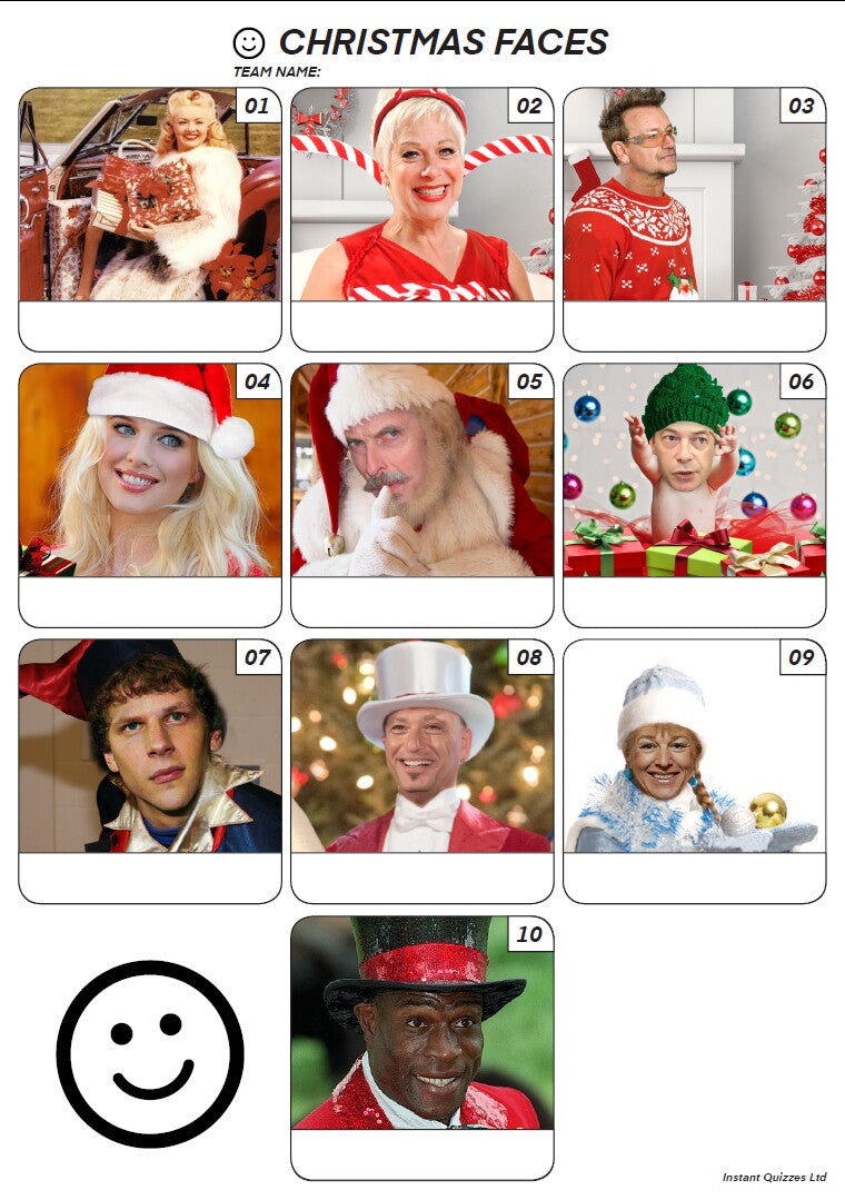 Christmas Faces Z3116